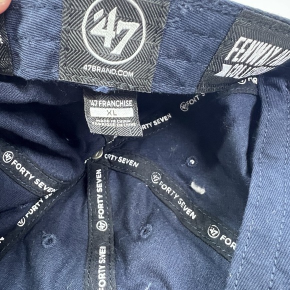 Boston Red Sox Hat 47 Brand Navy Blue Fenway Park Collection Fitted XL Cap - Picture 6 of 7